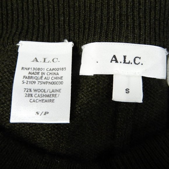 A.L.C. Spense Tie Waist Wool Cashmere Joggers Pants Size S Army Green NEW $395 - Picture 7 of 10
